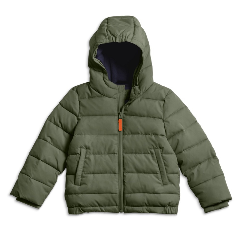 Primary - the winter puffer jacket - Olive - size 4-5